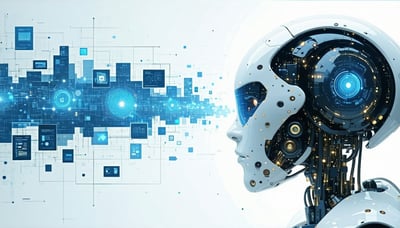 Illustration of digital transformation and AI innovation Illustration of digital transformation and AI innovation